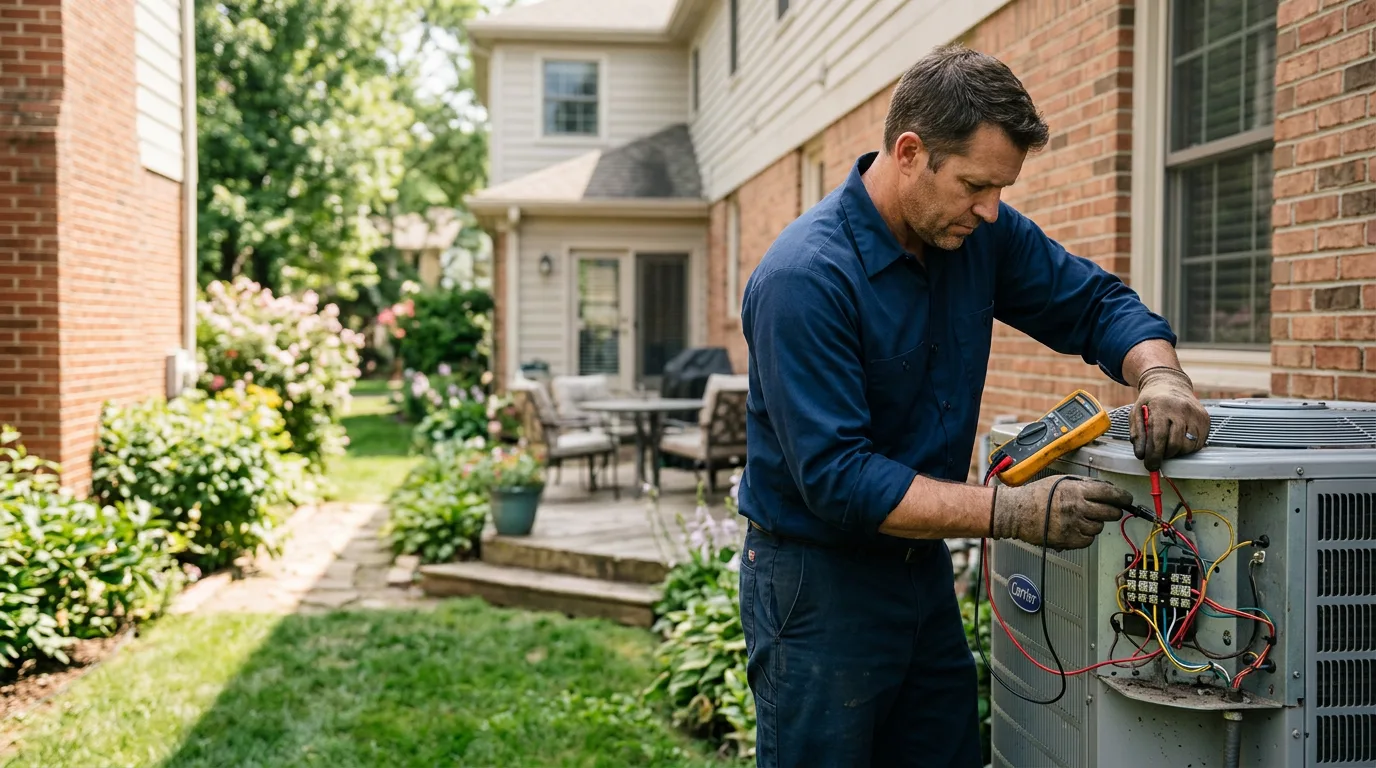 HVAC technician working near Belknap, IL